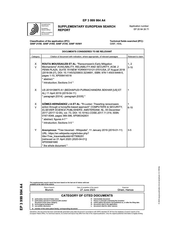 Patent EP3999984A4